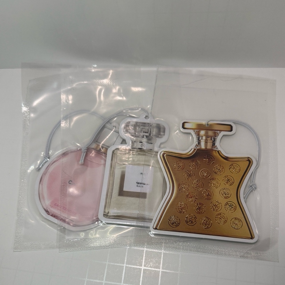Perfume Bottle shaped Air Fresheners Set of 3 - Picture 4 of 5